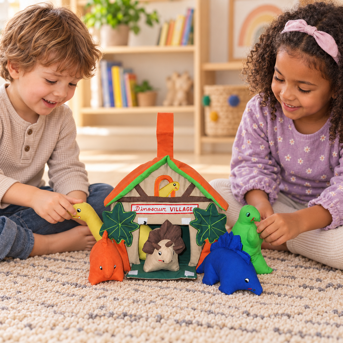 Dinosaur Village - Fabric Bag for Toddlers