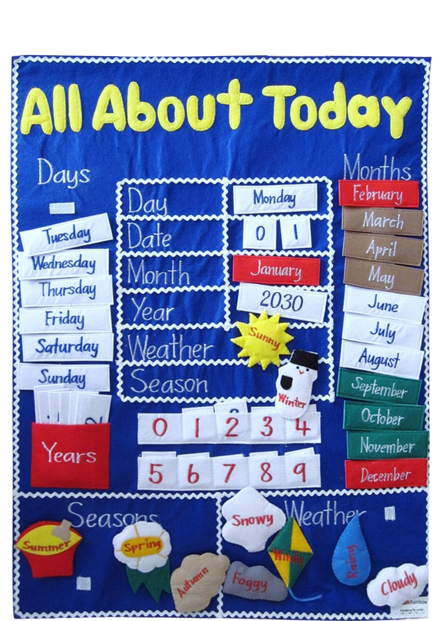 All About Today - Fabric Wall Chart - Calender