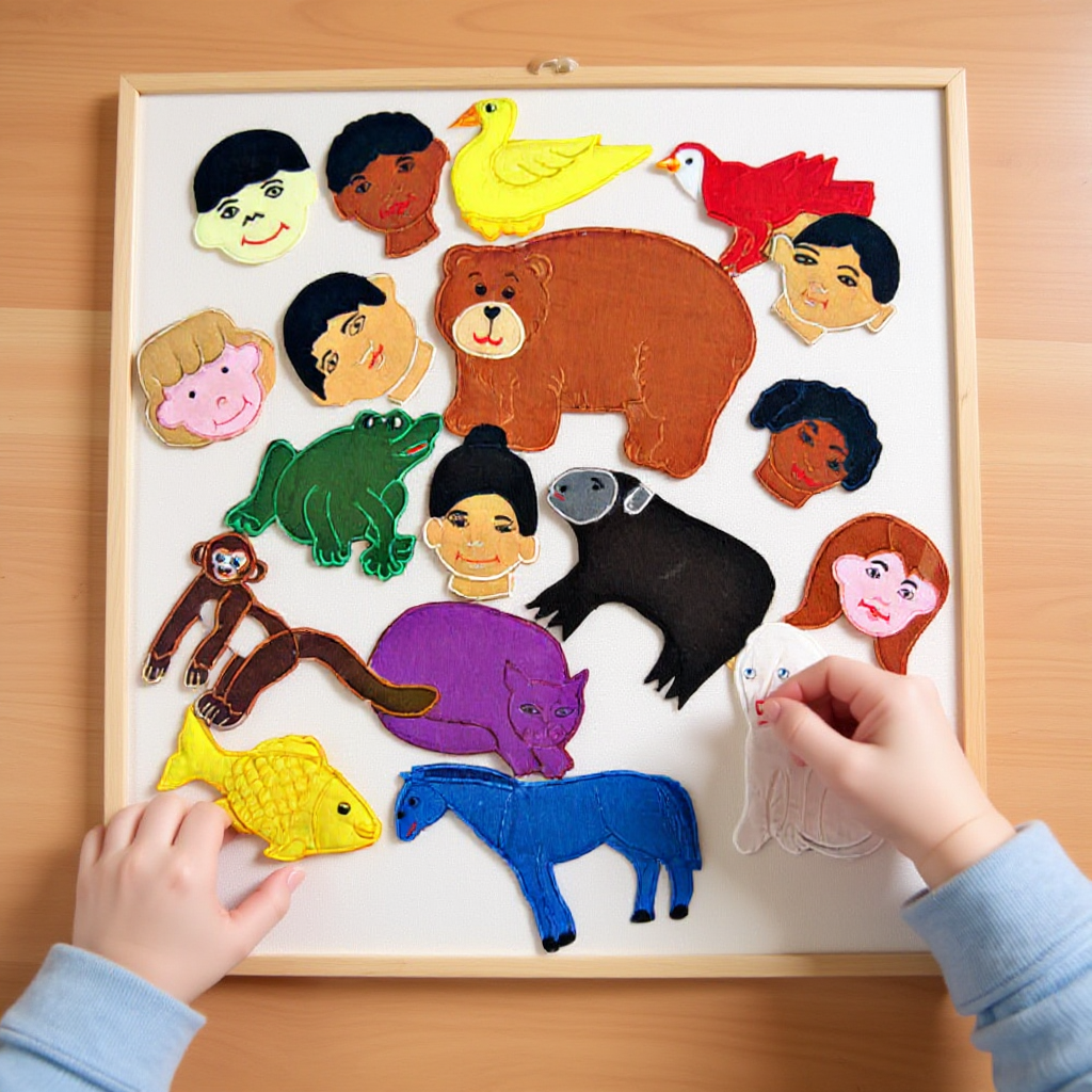 Brown Bear Brown Bear - Felt Board Story - Rhyming Story