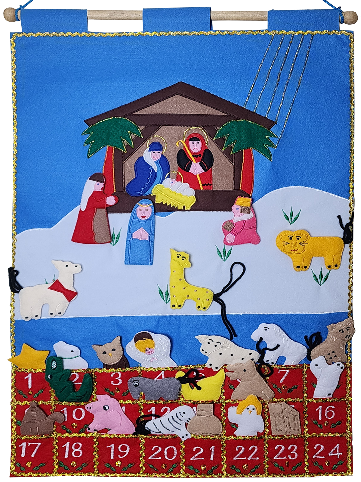 Nativity Scene Fabric Wall Chart