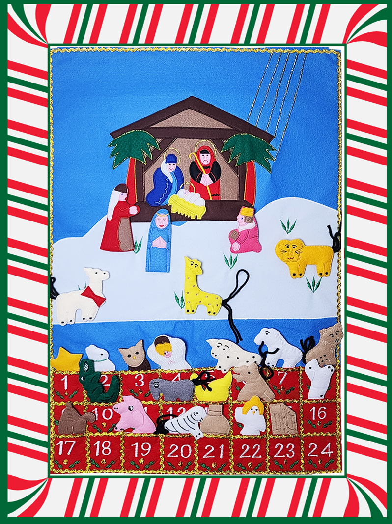 Nativity Scene Fabric Wall Chart