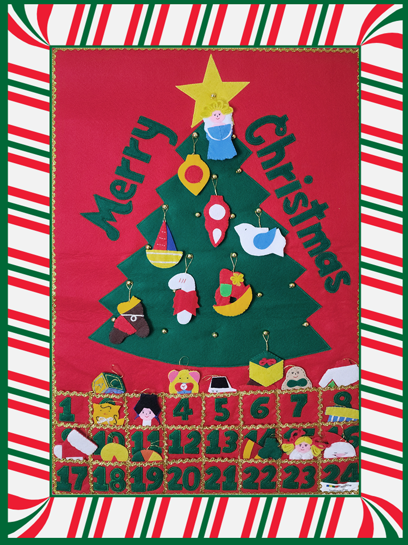 Christmas Tree/Advent Calender Fabric Wall Chart
