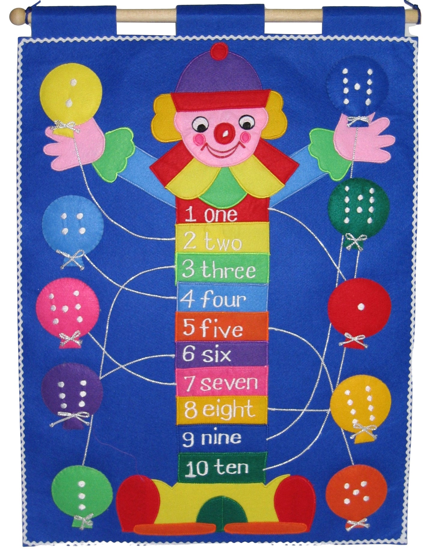 My Numbers Clown - Fabric Wall Chart