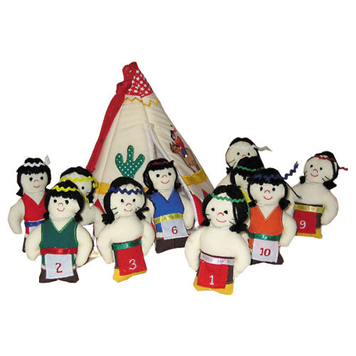 10 Little Indians - self standing - Tactile, Math, Tangible, Robust.
