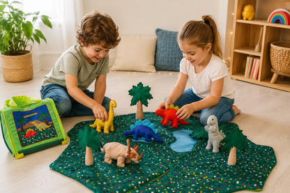 Dinosaur Park - Fabric Book/Bag for Toddlers