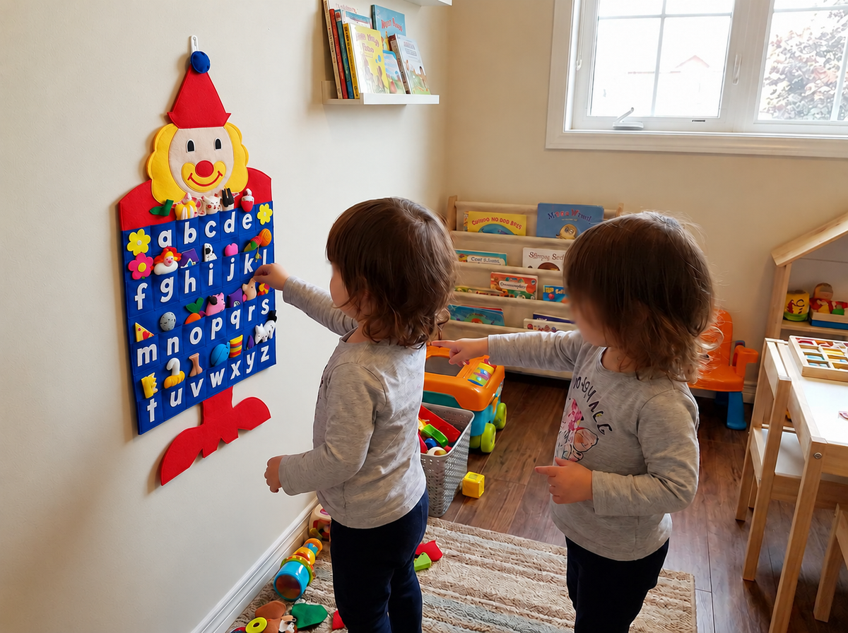 Alphabet Clown - Fabric Wall Chart - Phonics