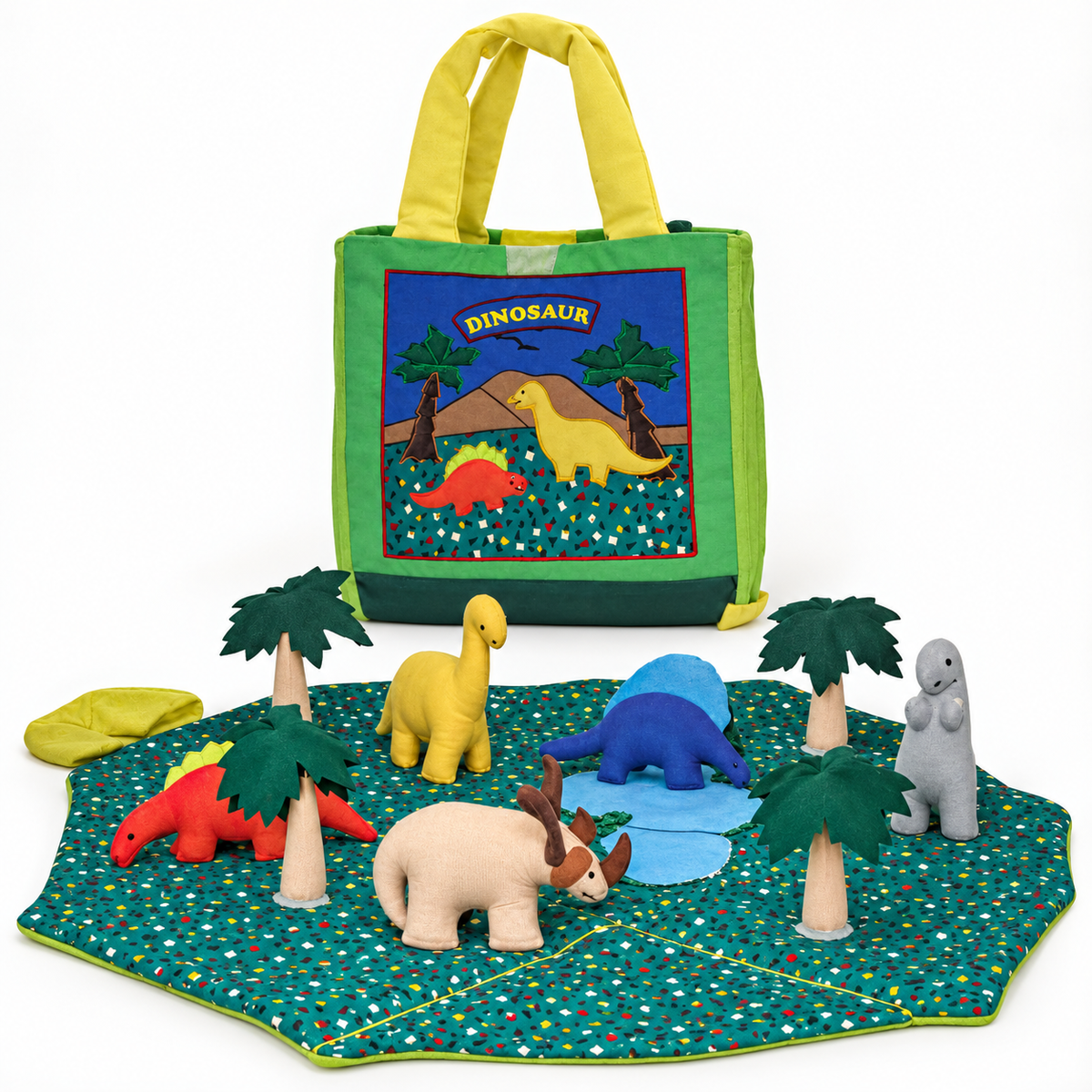 Dinosaur Park - Fabric Book/Bag for Toddlers