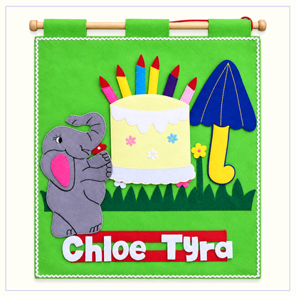 ABC Spelling/Birthday - Fabric Wall Chart