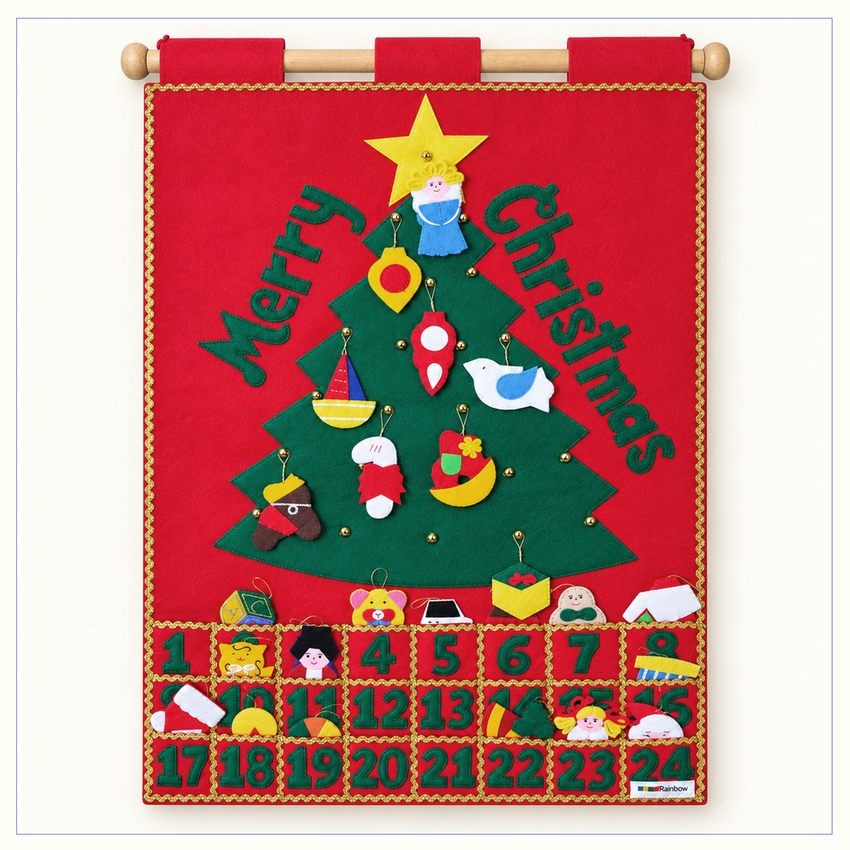 Christmas Tree/Advent Calender Fabric Wall Chart