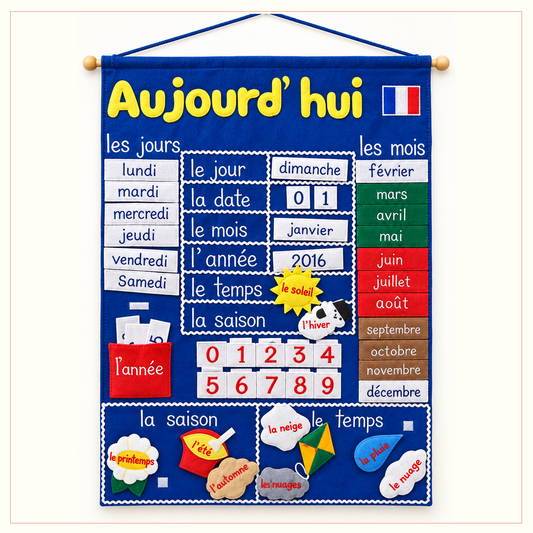 French Language - Calendar - Fabric Wall Chart