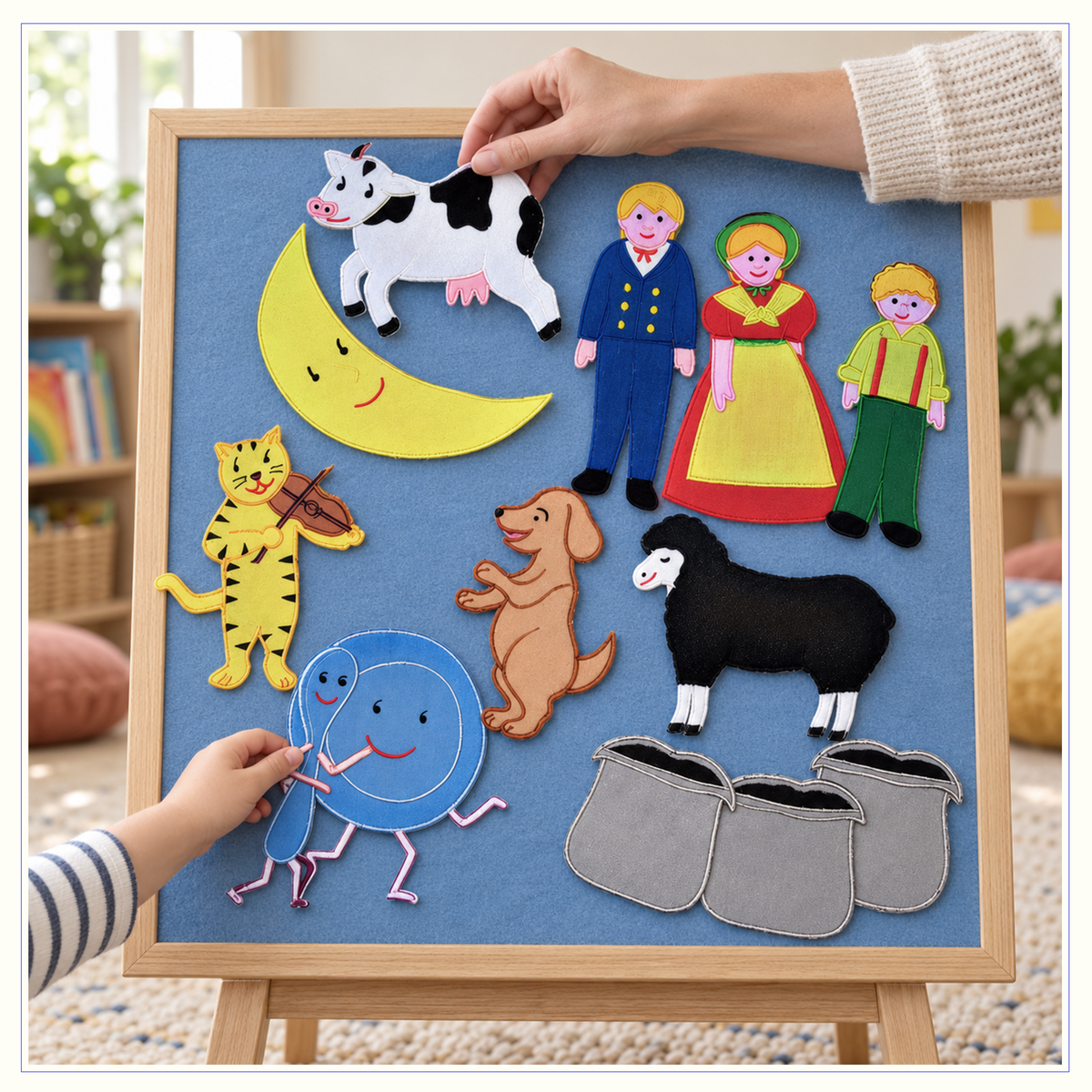 Hey Diddle Diddle ALSO Baa Baa Black Sheep - Felt Board Stories