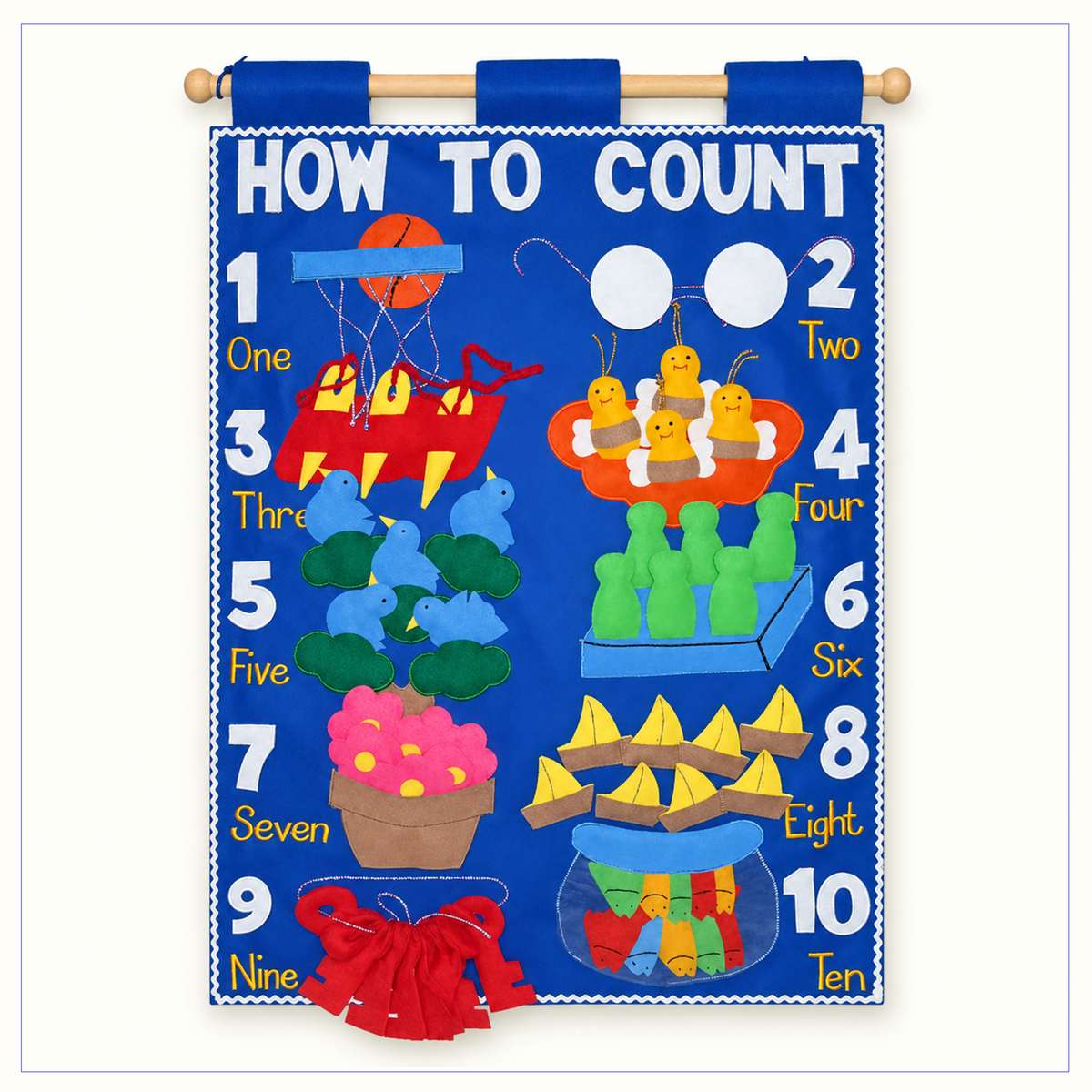 How to Count - Fabric Wall Chart - Counting
