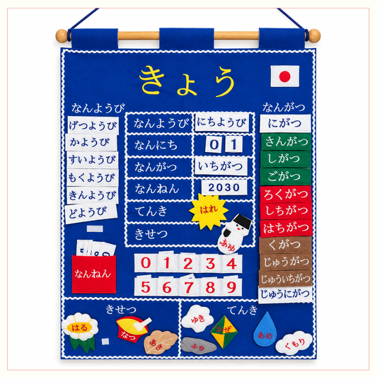 Japanese Language - Calendar - Fabric Wall Chart