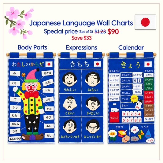 Japanese Language - Fabric Wall Charts - 3 Set
