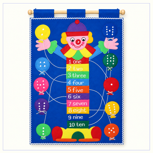 My Numbers Clown -  Fabric Wall Chart
