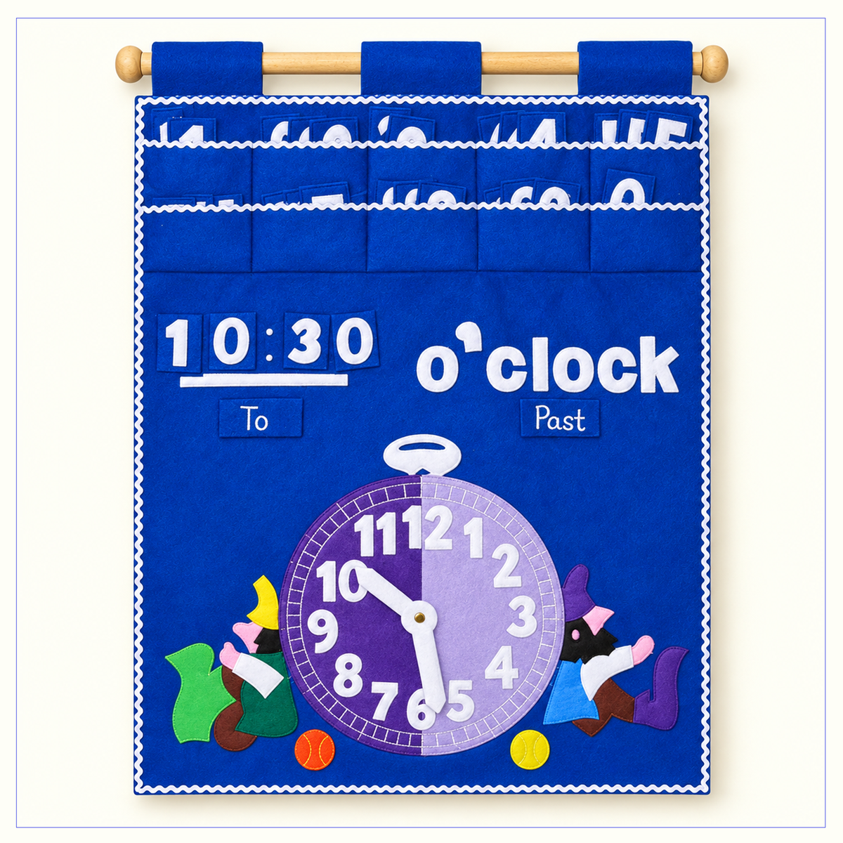 Tell the Time - Fabric Wall Chart