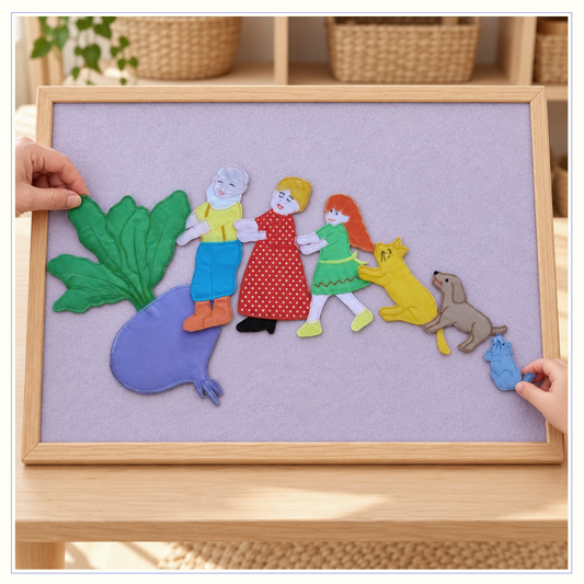 The Great Big Enormous Turnip - Felt Board Story - Group participation, achievement, success.