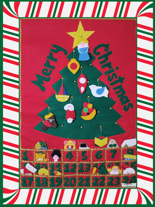 Christmas Tree/Advent Calender Fabric Wall Chart
