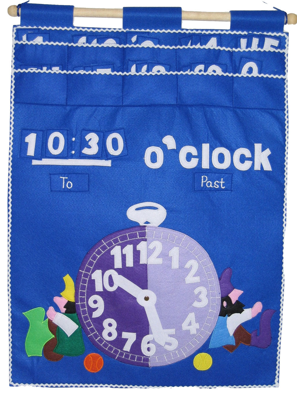 Tell the Time - Fabric Wall Chart - Autistic or Asperger's Syndrome