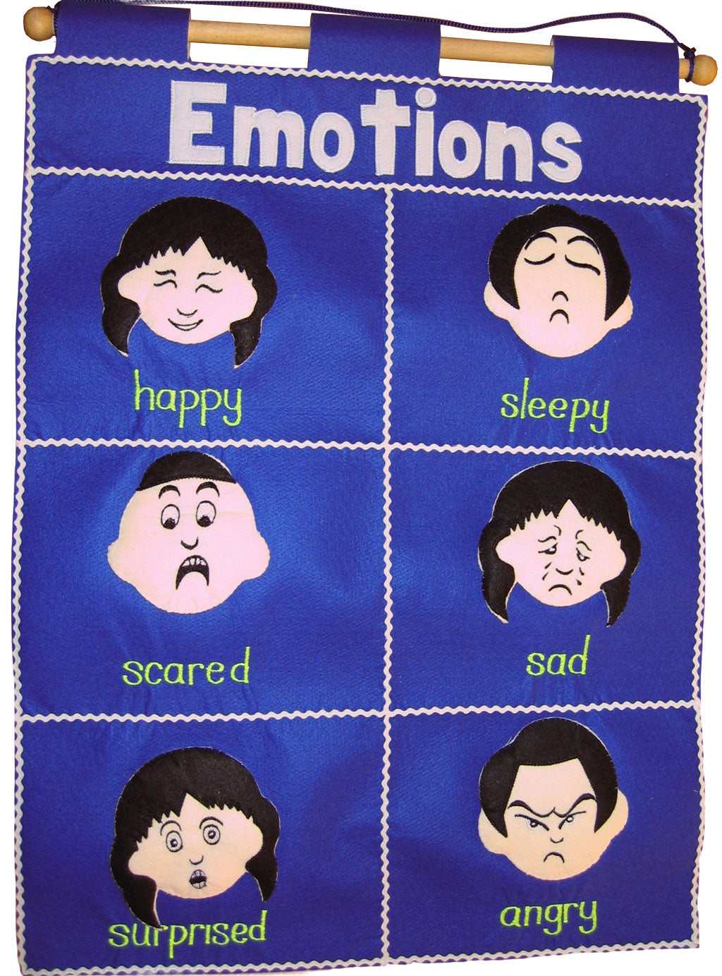 Emotions Chart - Chart (3 male & 3 female) Tactile, Robust.