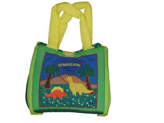 Dinosaur Park - Fabric Book/Bag for Toddlers